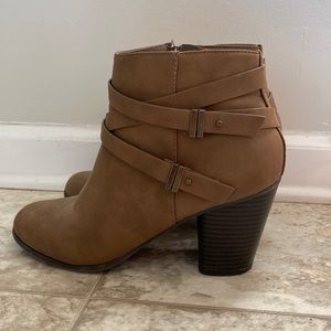 Charlotte Russe Brown Booties- size 9
